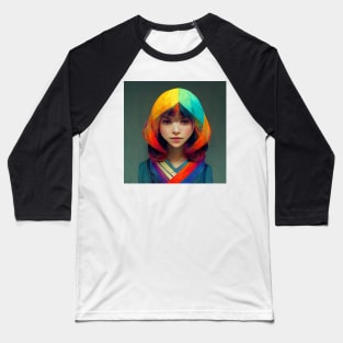 A colorful girl - best selling Baseball T-Shirt